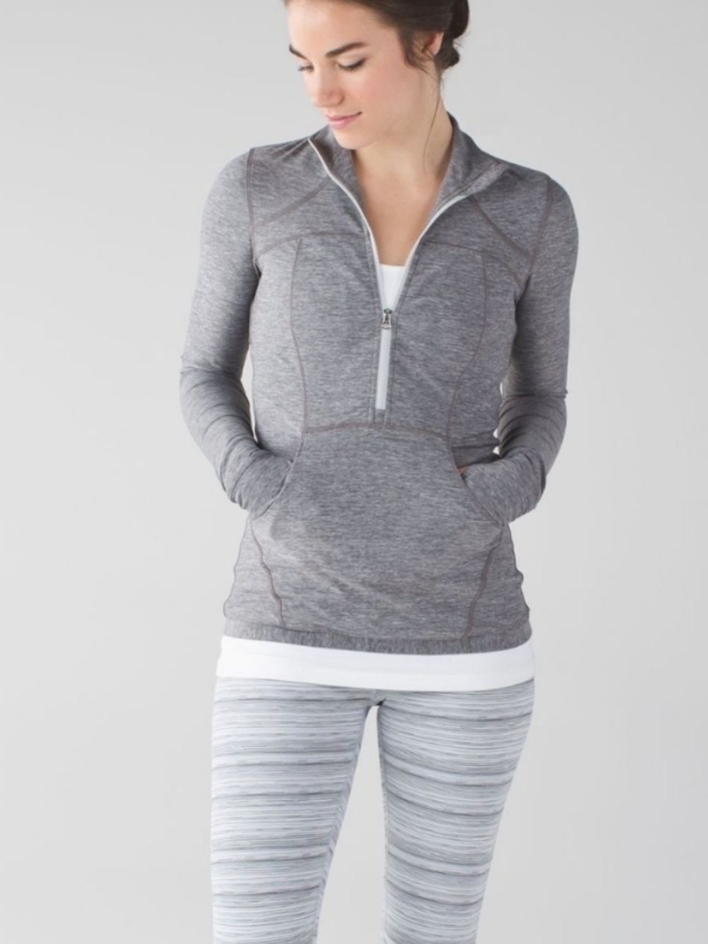 Lululemon Define Pullover Heather Gray Size 8